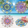 Diamond Art Stained Glass Window Clings with Diamond DIY Pen, 3 
Pcs Mandala Window Stickers for Suncatchers, Diamond Art Kits for Adults, 
Diamond Art Accessories